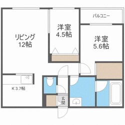 エフュート北１９条の物件間取画像